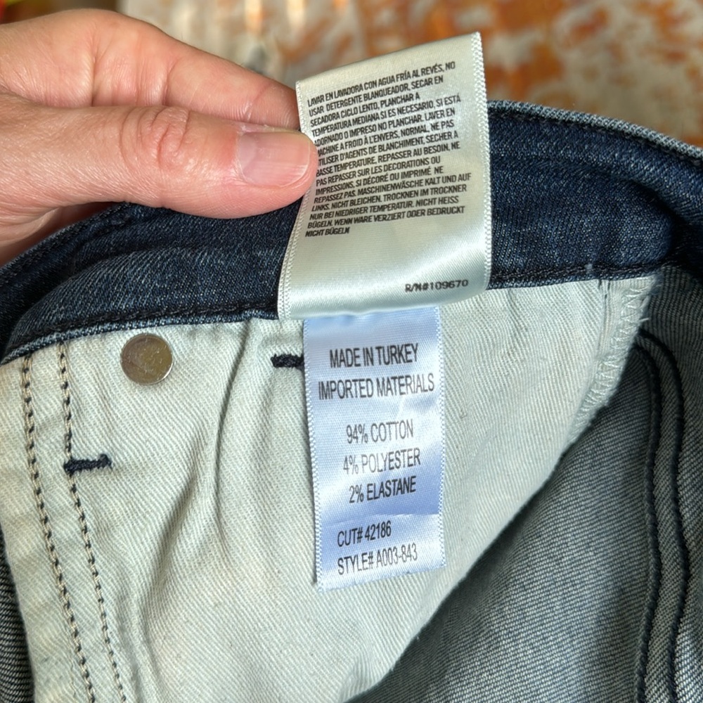 AGOLDE Dark Wash Distressed Skinny Jeans - Picture 13 of 13